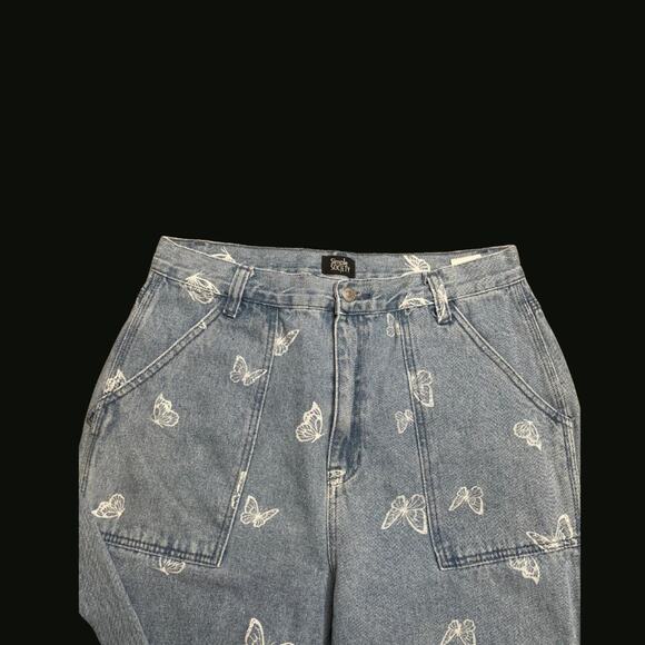 Butterfly Bleached Denim High Waisted - Picture 6 of 6